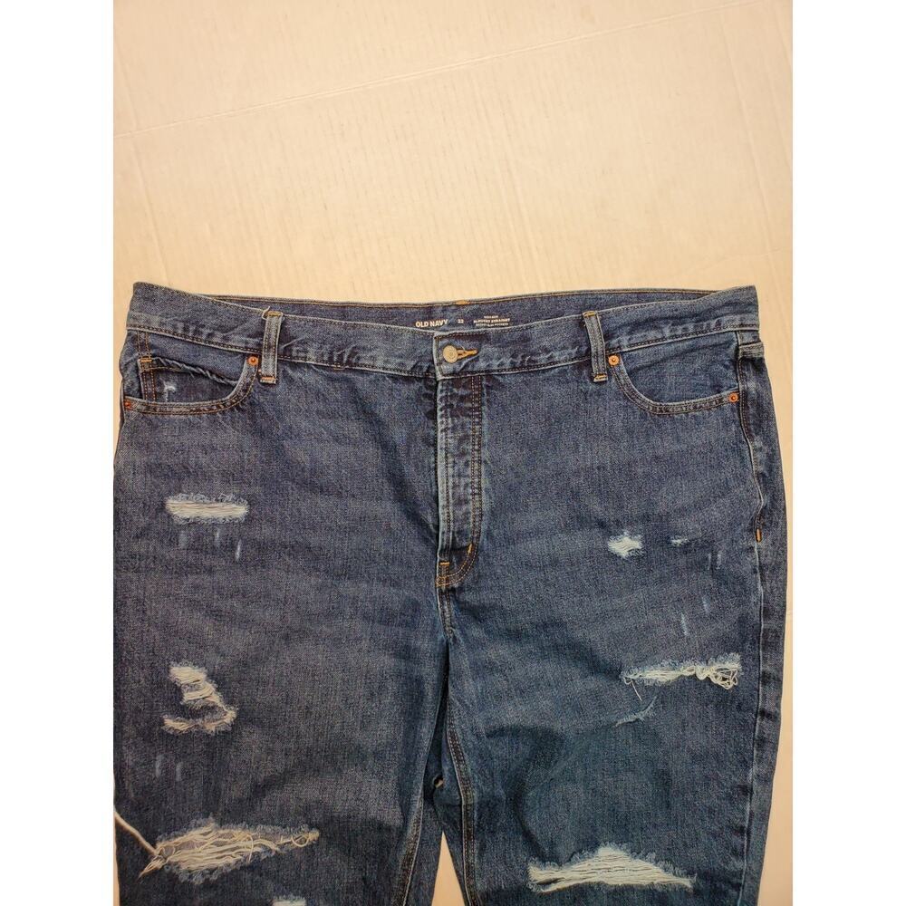 Old Navy High Rise Slouchy Straight Distressed Button Fly Jeans Plus Size 22 - Picture 3 of 8